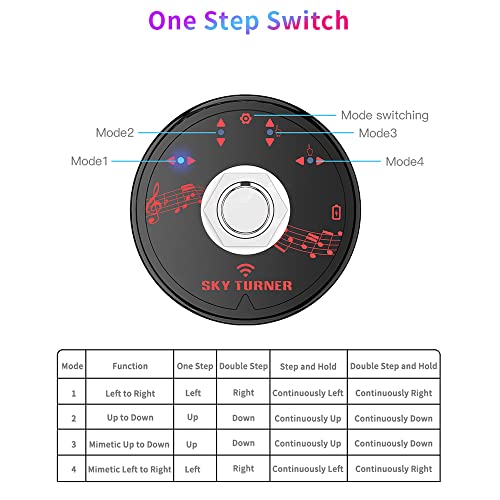 Baugger ST-1 BT Page Turner Pedal Recarregável Pedal Sem Fio para Tablet Smartphone Partituras de Mú