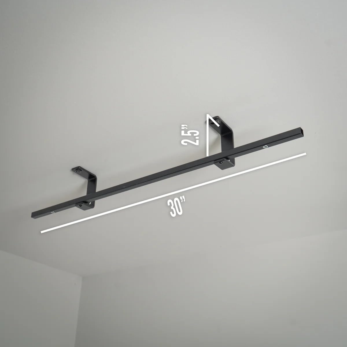 StoreYourBoard Sistema de rieles para contenedores de techo de garaje, rieles deslizantes ajustables, almacenamiento para 4 contenedores, negro