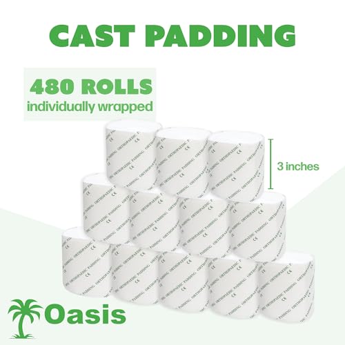 Cast Padding 480 Rolls 3” x 12ft, Individually Wrapped, Undercast Padding, Gauze Bandage for Halloween Wrap Bandage Art Projects, Body Casts, Mask Making, Hobby Craft, Wound Care, Orthopedic miniatura 2