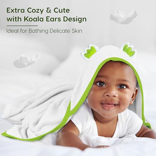 Image of Premium Baby Hooded Towels Absorbent, with Free Bath Sponge