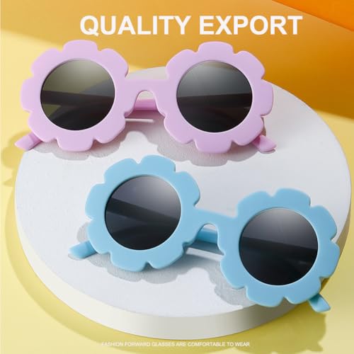 FBHLZ Baby flower Sunglasses with Strap girls polarized sunglasses Flexible Bendable Newborn UV400 Sunglasses for 0-24 months2