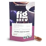 FigBrew Digestive Roast Coffee Alternative, Caffeine-free, Adaptogen-free, Ground Medium Roast, 6-oz Original Digestive Roast, 30 servings, 100% pure fig, USDA Organic