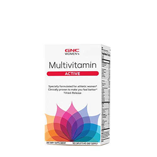 GNC Women's Ultra Mega Active Multivitamin, 90 Caplets, Supports Active Women