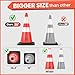 RoadHero 12 Pack Traffic Safety Cones 28 Inch, PVC Cone with Black Weighted Base, Orange Cones with Reflective Collars for Parking Lot, Road Safety, Construction Events