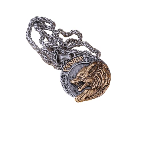Miyu Stainless Steel Vintage Vikings Fenrir Wolf Head Necklace Men Nordic Wolf Head Amulet Biker Pendant Viking Wolf Jewelry Gift #TOP21