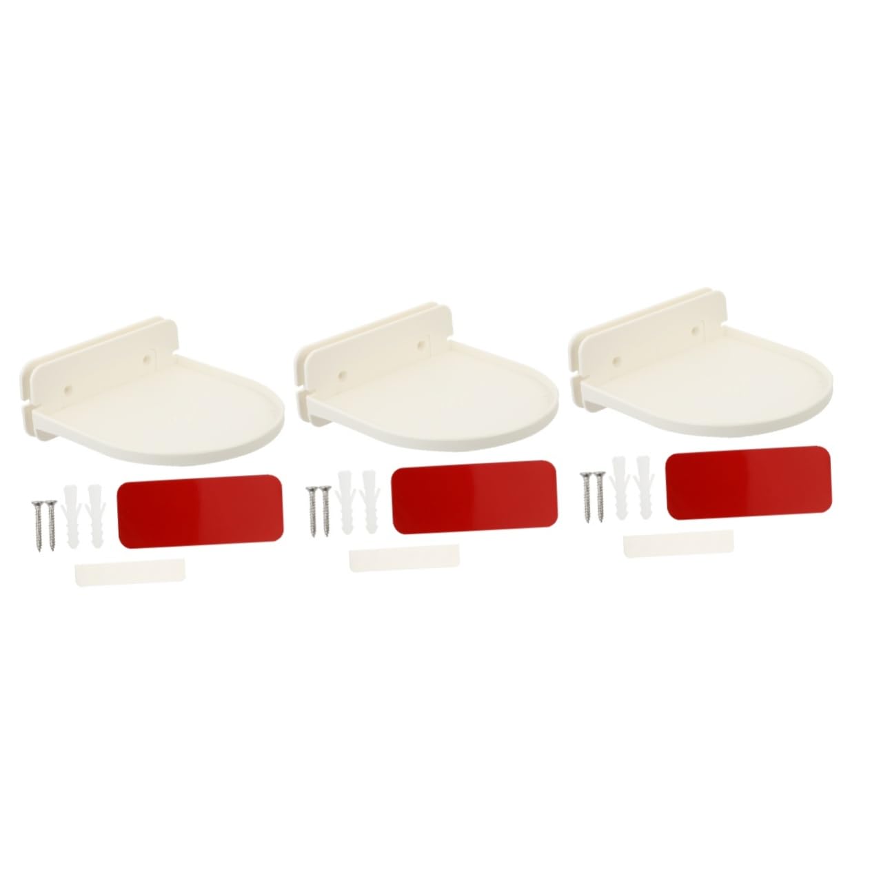 WOONEKY 3 Piezas Soporte Para Altavoz Inteligente Soporte De Almacenamiento De Pared Material Abs Diseño Silencioso Carga Conveniente Configuración Rápida