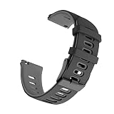 [DDYQQT] シリコーン時計バンド 20mm 22mm 時計 バンド 2色シリコーン時計ストラップ スマートウォッチ 替えベルト 運動 柔らかいラバー腕時計 ベルト クイックリリース付き 高級シリコン ベルト 防水時計ストラップ替え - スライド式バネ棒 不要 工具 調整簡単（黒灰色 20mm)
