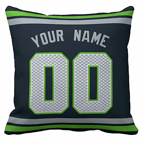 Image of ANTKING Throw Pillow 2 Pack with Custom Name and Number Personalized Gift for Men Women Boys