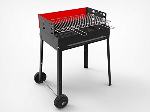 Ferraboli Comunità Parrilla Carro Carbón Vegetal Negro - Barbacoa (Parrilla, Carbón Vegetal, Carro, Parrilla, Negro, Rectangular)