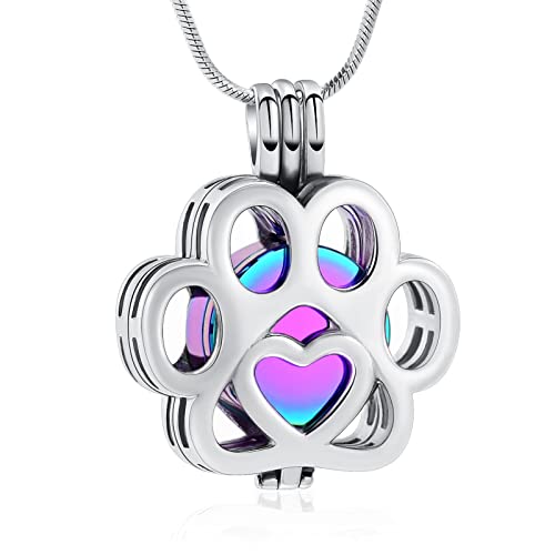 Minicremation Joyería De Cremación De Mascotas Para Cenizas, Collar De Urna Con Estampado De Huellas Para Cenizas, Collar De Cremación Para Ce Minicremation Joyería De Cremación De Mascotas Para Cenizas, Collar De Urna Con Estampado De Huellas Para Cenizas, Collar De Cremación Para Ce