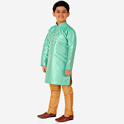Image of Pro-Ethic Style Developer Kurta Pajama For Kids Boys | Silk | Traditional Dress (S-202)