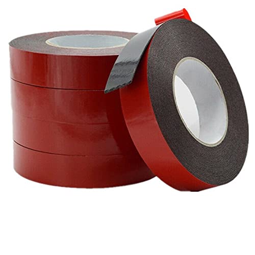 Powertool 5 Stück Schwammschaum doppelseitig, wasserdichtes Montage-Klebeband Rolle für Handy-Display, Kamera-Abdeckung, Auto, Dekorationsstreifen, Papier etc.