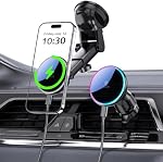 MOKPR for MagSafe Car Mount Charger, Magnetic Phone Holder for Your Car Charger Dash Windshield Vent Magnetic Wireless Car Charger Mount for iPhone 17 16 15 14 13 12