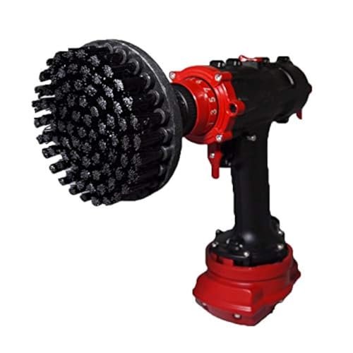 Kornely™Cepillo Premium para Taladro, Ultra Rígido, Negro,13cm. Limpiador Profesional de Alta Potencia. No Raya las Superficies.Adecuado para Limpiar Parrillas,Piedras,Ladrillos, Baldosas y Exteriores