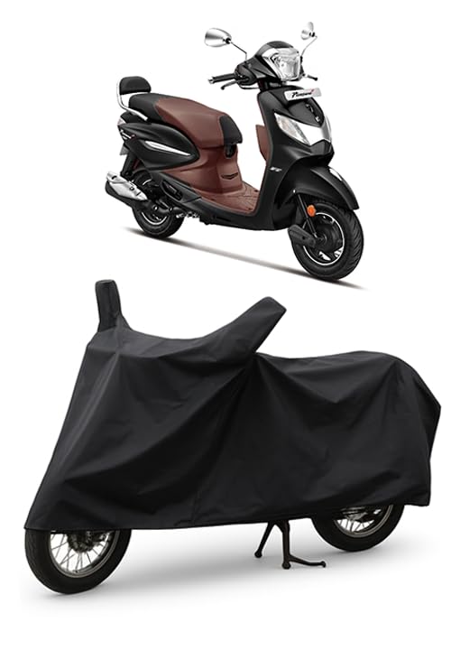 Image of Daxo Waterproof Scooty Cover for Hero Pleasure Plus | All Weather Protection from Rain, Dust, UV Rays & Scratches with Mirror Pockets & Buckle Belt | Pleasure Plus Scooty Cover