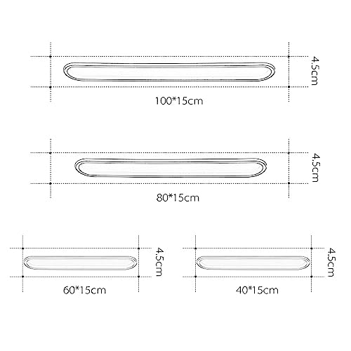 Lámpara de techo de anillo de metal largo ideal para salones modernos 5