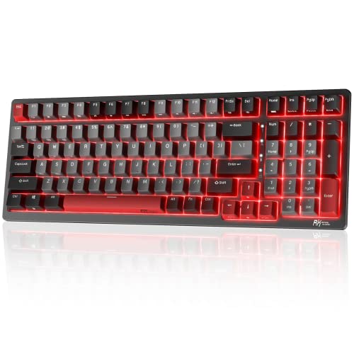 RK ROYAL KLUDGE RK98 Wireless Mechanical Keyboard,100 Keys Triple Mode 2.4G/BT5.1/USB-C, Hot Swappable Gaming Keyboard with Nump