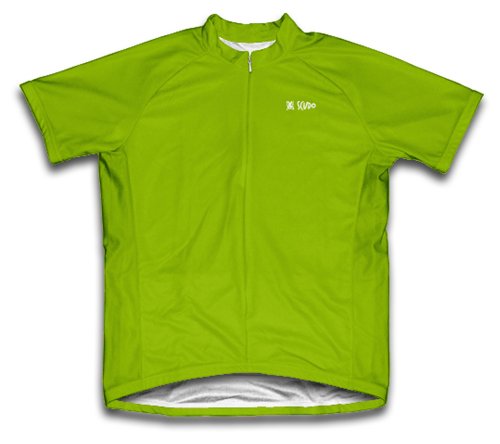 ScudoPro Green Neon Short Sleeve Cycling Jersey for Youth - Size M