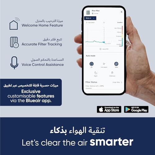 Image of BLUEAIR Blue Pure 3450i Max Air Purifier for Rooms up to 103 m - Smart, Quiet, HEPASilent | Removes Allergens, Pet Hair, Smoke, Dust, Mould