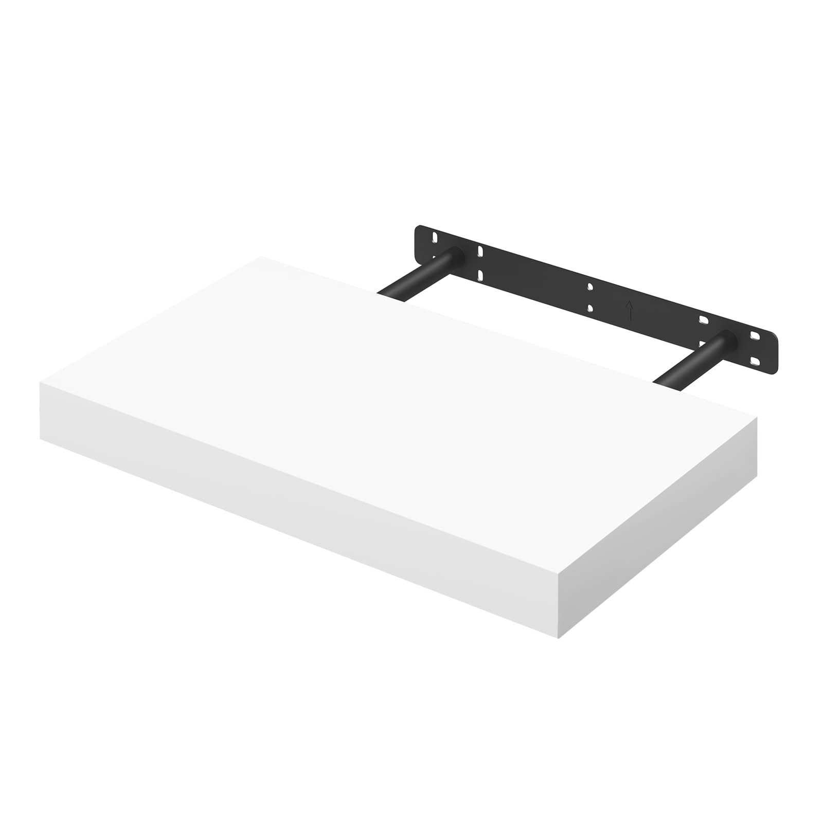 WOLTU Wandboard Wandregal CD DVD Regal Bücherregal Schweberegal Holz Board 40x22.9x3.8cm weiß für Büro, Wohnzimmer, Schlafzimmer, Küche RG9372ws