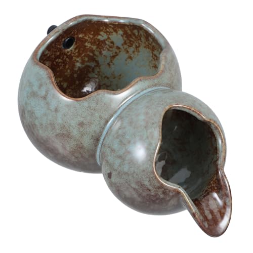 SEWOART Sputacchiera Per Fontana in Ceramica Beccuccio Per Laghetto Da Giardino Accessorio Decorativo Per Tavolo O Esterno Vaso Elegante Per Acqua