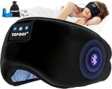 TOPOINT Sleep Mask with Headphones Bluetooth 5.4 Wireless, Sleep Headphones Earphones Earbuds with Microphone HD Speakers Music, Blackout Eye Mask for Sleeping Travel Meditation Men Women Cool Gadgets
