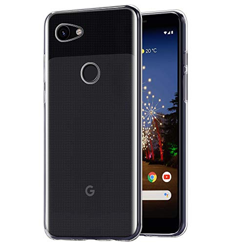 AhaSky Funda para Google Pixel 3A, Carcasa Transparente TPU Gel [Ultra Fina][Protección a Bordes y Cámara] Enjaca para Google Pixel 3A -Transparente