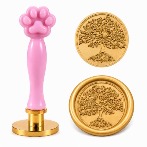 Image of Curated Cart 1 Wax Seal Stamp Kit Decorating Gift Cards Wedding Invitations Envelopes Letters Sealing (Tree of Life Wax Stamp)