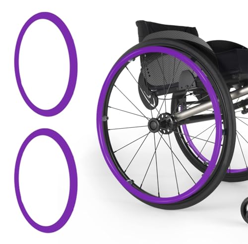 UYSELA Housses De Main Courante pour Fauteuil Roulant 1Paire Jante pour Fauteuil Roulant Fauteuil Roulant Roue Arrière Couverture pour Améliorer La Prise en...