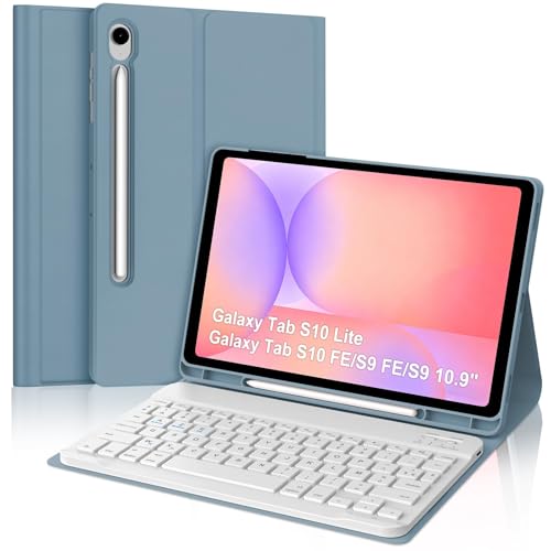 IVEOPPE Coque Clavier pour Samsung Galaxy Tab S10 Lite/S10 FE/S9 FE 10.9
