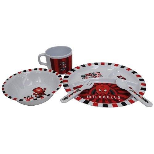 Diva PAPA - PIATTO, CIOTOLA, TAZZA, CUCCHIAIO, FORCHETTA A.C. Milan - officieel product