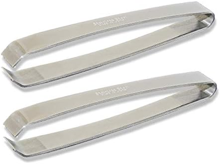 Kwizing Made In Japan Fish Bone Tweezers (2-pack) - Non-Slip, Precision Grip - Debone Salmon, Bass, Catfish - Stainless Steel Handmade Japanese Craftsmanship (4 3/4")