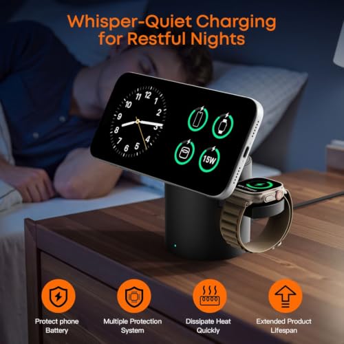 Foldable Magnetic 3 in 1 Wireless Charger Stand for iPhone Watch AirPods | A Must-have for Portable Travel,15W Magnetic Charging Station for iPhone 18 17 16 15 14 13 12Series Wireless Charging Station - image 7
