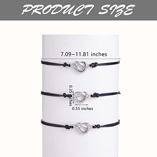 Image of Ornaland 2 /3 /4 /5 Pcs Friendship Bracelet Best Friend Bracelets Bff Matching Heart Bracelet Braided Bracelet Best Friend Friendship Gifts for Women Friends Girls Teen