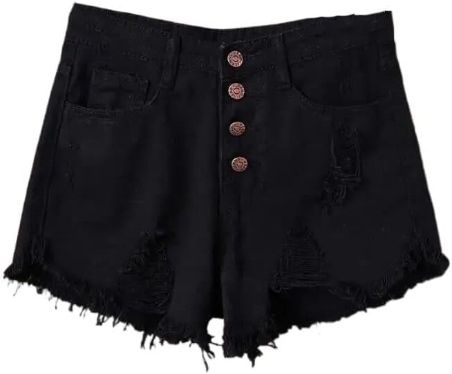 Baggy Wide Legs Pants Summer Casual Women's High Waist Denim Shorts