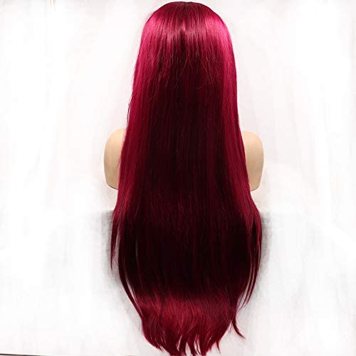 Ombre Wine Red Lace Front Wig Amazon.com : Avolo 30 Inch Ombre Lace Front Human Hair Wig  main image 2