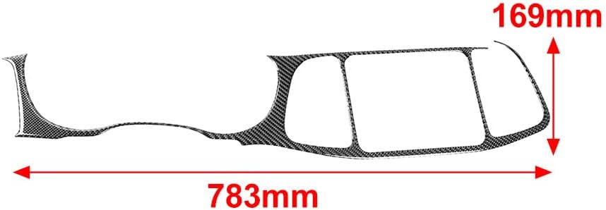 Cnfang4 Left Hand Dashboard Instrument Protecter Center Consoles Interior Accessories Black Carbon Fiber + Epoxy Coating (Soft) for Dodge Challenger 15-24 1Pc