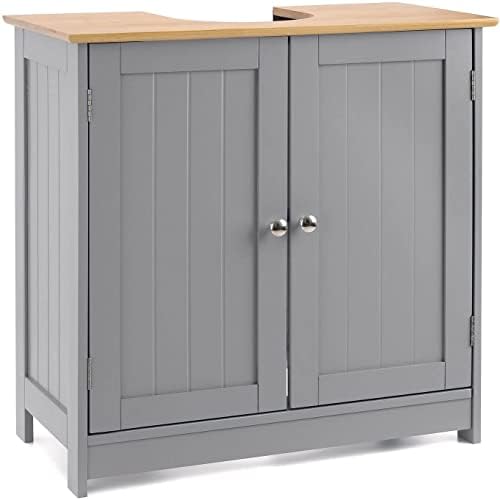 Under Sink Bathroom Cabinet, Bathroom Floor Cabinet with Double Doors ...