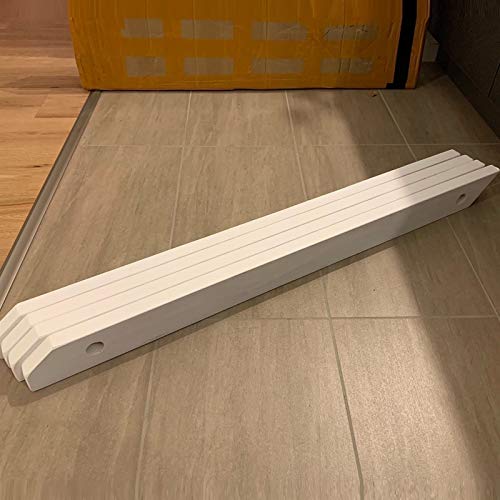 Garde-corps terrasse loft et rampe escalier bois blanc mural - 6