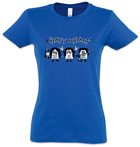 Heavy Metals Mujer Girlie Women T-Shirt � Fun Rock Guitar Gitarre Speed Thrash Metal Hard Rock Psychobilly Musician Player Bass Rock Roll Tama�os XS � 2XL