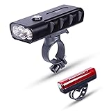 KAPV SINCE DAY ONE 3 LED Bike Light, USB Rechargeable Bicycle Headlight,1500 Lumens, PowerBank, Super Bright Front Lights & Rear LED Cycling Light, Bicycle LED Accessories Fits All Bicycles