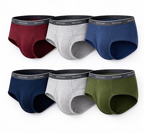 Image of Fruit of the Loom Men's Breathable Cotton Micro-Mesh Briefs, 6 Pack - 6 Pack - Assorted Medium