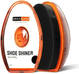 SNEAKARE Shoe Shiner – Instant Shine Sponge with 13 ml Gel for Leather Shoes, Bags &amp; Wallets, Solvent-Free Formula