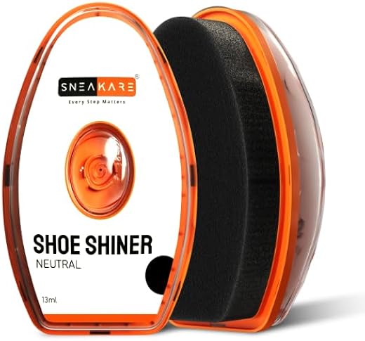 SNEAKARE Shoe Shiner – Instant Shine Sponge with 13 ml Gel for Leather Shoes, Bags & Wallets, Solvent-Free Formula