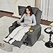 M MCombo Elektrisch Relaxsessel Massagesessel Fernsehsessel Liegefunktion Vibration Heizung 7061 neues Modell, Ergonomisch (Grau-Stoff)