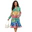 Stripe Print Coconut Tree