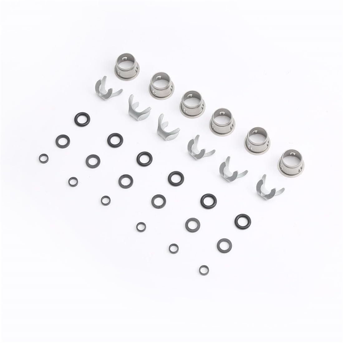 06M998907A 6 Set Fuel Injector Seal Repair O-Ring Kit EA839 3.0T PAB99890700 Replacement for Audi A6 A7 Q7 Q8 VW Touareg Porsche Cayenne Macan Bentley Tianyue Continental DLZA DCBD