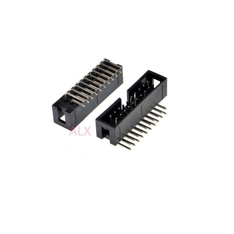 10pcs dc3-20p 2.54MM Pitch JTAG ISP Male Socket Right Angle IDC