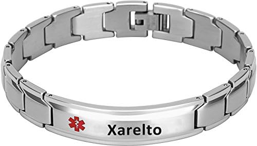 Smarter LifeStyle Elegant Medical Alert Bracelets for Men, Surgical Grade Steel Medical ID Bracelets for Men, Medical Bracelets for Men (Xarelto Bracelet for Men)