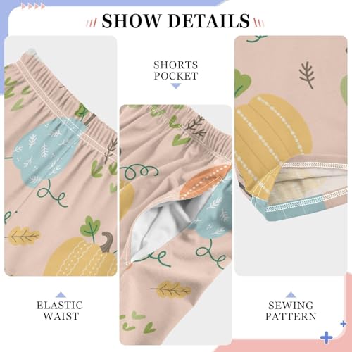 Boys' Pants Cute Pumpkin Halloween Autumn Long Bottoms Jogger Pants Elastic Waist Trousers with Pockets S-XL4